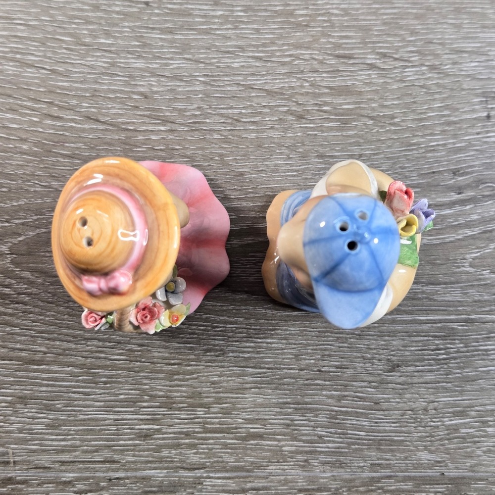 Appletree Design Ceramic Bunny Rabbit Salt Pepper Shakers Easter Spring Set - Picture 5 of 11